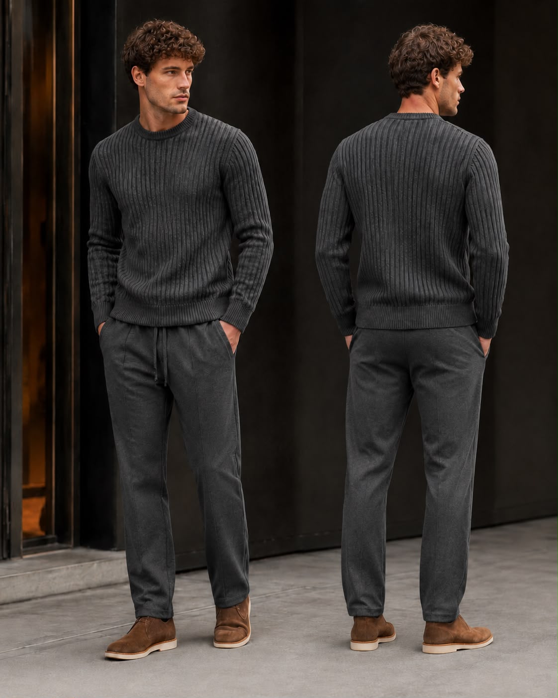 3315NME - PANTALON SCOTCH NEGRO MELANGE